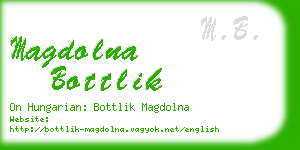 magdolna bottlik business card